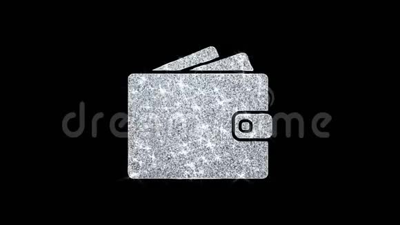 钱包钱包卡持有人图标闪光环闪烁粒子视频的预览图