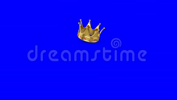 金色的皇冠落在彩色的背景上视频的预览图
