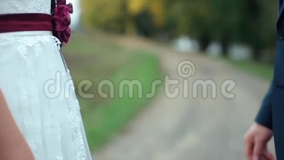 婚礼当天新娘和新郎牵手视频的预览图