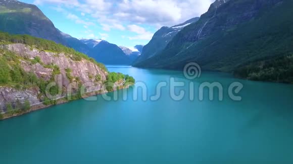 洛瓦特奈湖美丽自然挪威视频的预览图