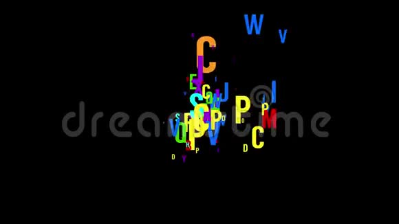 五彩字母的混沌运动视频的预览图