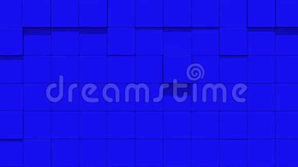 蓝墙的立方体脱落视频的预览图