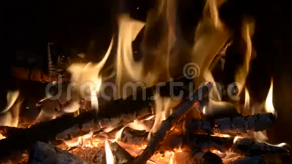 燃烧着木头视频的预览图