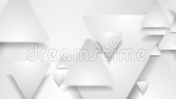 纸质三角形的高科技几何抽象运动背景视频的预览图