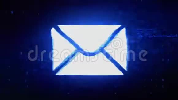 邮件按摩符号数字像素噪音错误动画视频的预览图