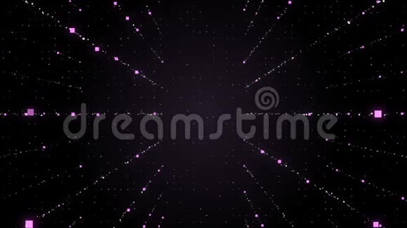 抽象放大紫色夜空与星星在外层空间视频的预览图