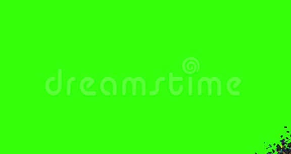 彩色彩色彩色闪光箔纸屑彩色动画3d移动色度键绿色屏幕背景视频的预览图