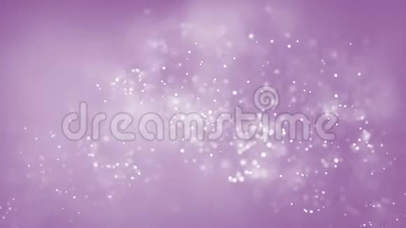 提取微小的白色粒子在粉红色背景上移动闪亮的浮动波克粒子软雪背景动画视频的预览图