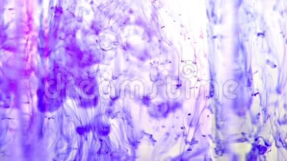 紫红色墨水在水里视频的预览图