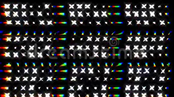 美丽的视频发光明亮的光线调节光波的运动五颜六色视频的预览图