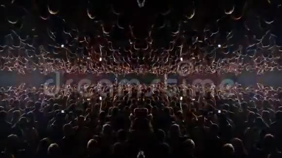 催眠镜效果观众在音乐会上玩得很开心视频的预览图