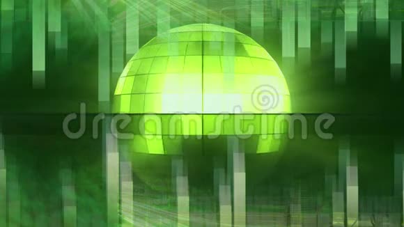 绿色旋转迪斯科球视频的预览图