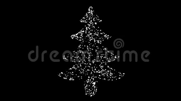 像圣诞树一样闪烁的星星圣诞快乐视频的预览图