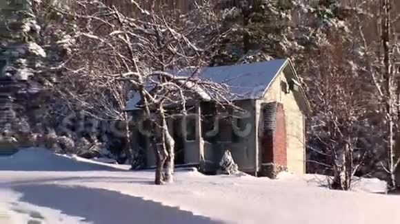 冬景新罕布什尔州老火车4视频的预览图