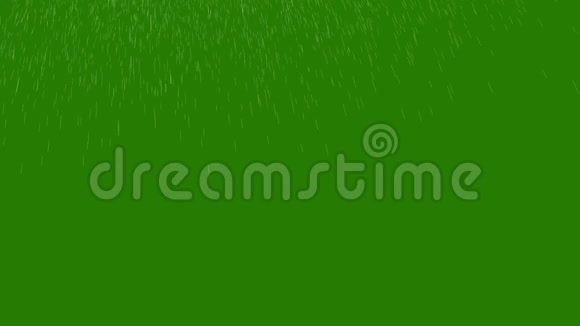 雨落在绿色的色度背景上电影视频剪辑或项目的绿色屏幕雨效果视频的预览图
