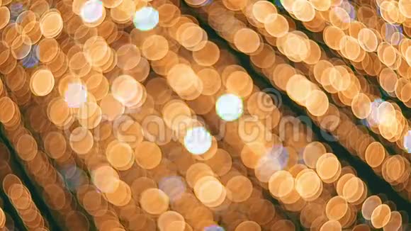 美丽的节日背景明亮的圣诞街照明新年之光装饰闪闪发光明亮明亮视频的预览图