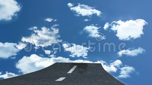 有梦想的房子有蓝天有云的路视频的预览图