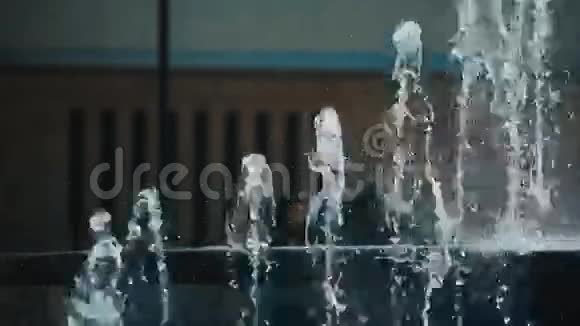公园特写的喷泉高清视频视频的预览图