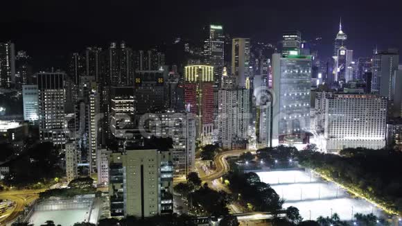 香港夜间生活的时间视频的预览图