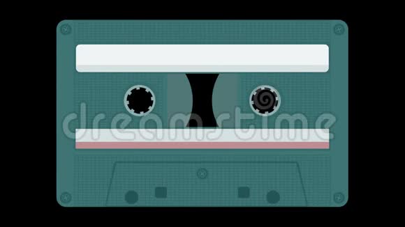 老式录音带动画4k复古剪辑乐谱视频的预览图