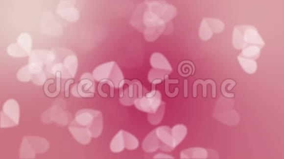 情人节的心脏背景动画背景与白色心纸3D上升为情人节假期租借到视频的预览图