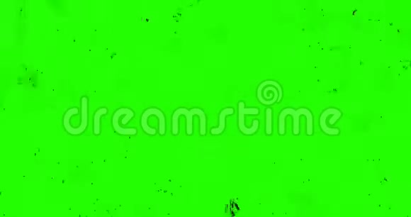 Chroma键绿色屏幕vhs背景真实闪烁模拟老式电视信号与不良干扰和垂直线视频的预览图