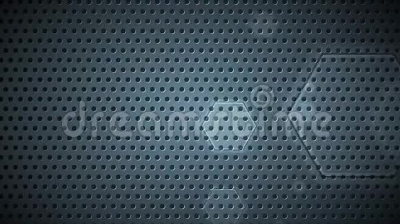 深蓝色高科技几何六边形抽象视频动画视频的预览图