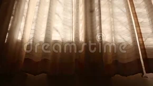 窗帘在黎明时挥动视频的预览图
