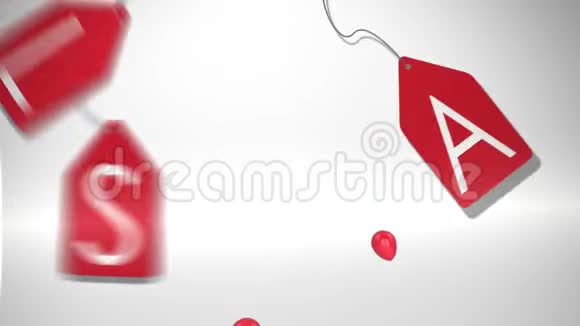白色背景气球红色标签上的图形A视频的预览图