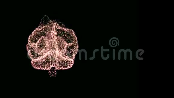 知识产权概念抽象大脑模拟悬浮在空间中的小闪光粒子视频的预览图