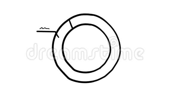信息元素一个分为段的圆圈视频的预览图