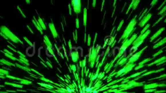 横向的绿色灯光飞行三维渲染计算机背景视频的预览图