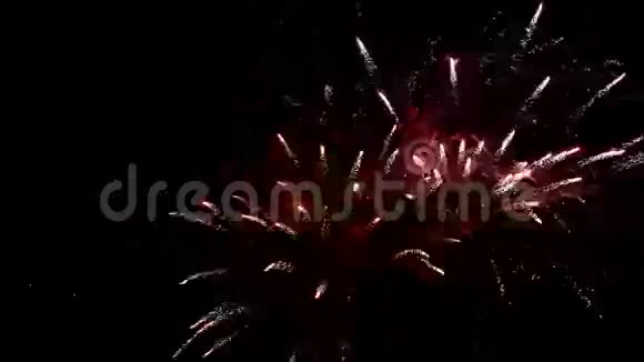烟花新年除夕华丽的各种颜色视频视频的预览图
