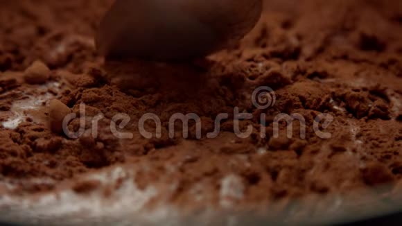 宏观巧克力质感夹视频的预览图
