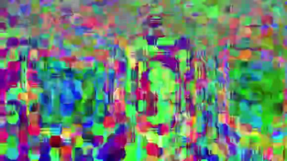 闪烁数据数据损坏抽象彩色数字背景视频的预览图