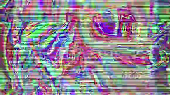 转化液体背景迷幻科幻豪华彩虹色背景视频的预览图
