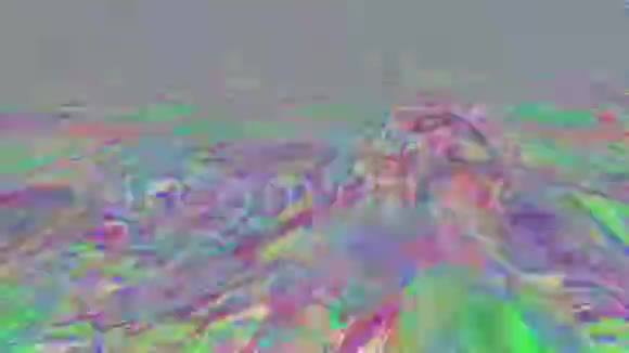 独特的错误迷幻充满活力的霓虹灯粒子酸的旅行视频的预览图