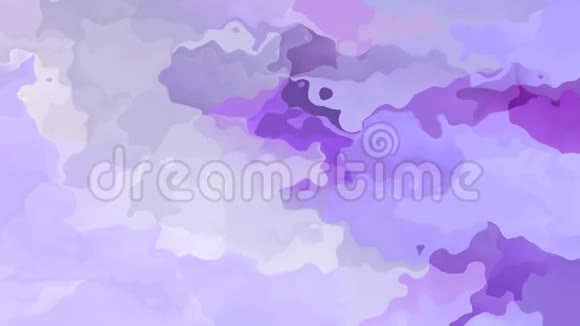 彩色淡紫色紫丁香兰花动画彩色彩色无缝环视频视频的预览图