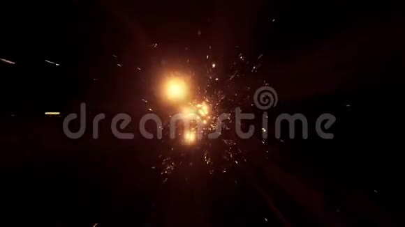 抽象空间星系隧道与发光球体行星三维插图设计背景活壁纸俱乐部视频的预览图