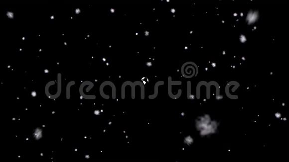 高质量的运动动画对降雪地球行星黑色背景动画视频的预览图