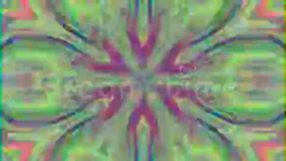 改变几何怀旧迷幻的彩虹图案背景视频的预览图