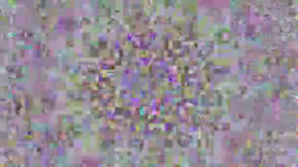 多色复古网络朋克时尚闪闪发光的粒子背景视频的预览图