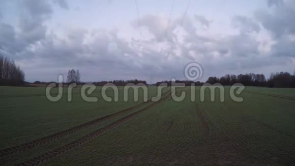 春季日出农业农田4K视频的预览图