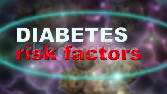 糖尿病危险因素的概念视频的预览图