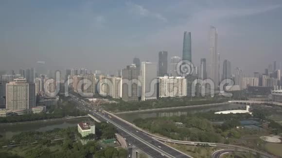 航拍中国城市广州视频的预览图