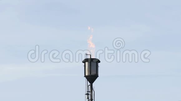 石油相关气体的油炬燃烧视频的预览图