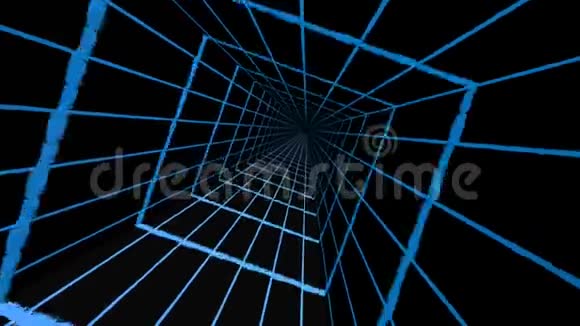 蓝色方形隧道视频的预览图