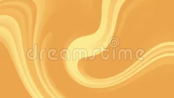 弯曲橙色和黄色移动条纹的4k抽象背景动画视频的预览图