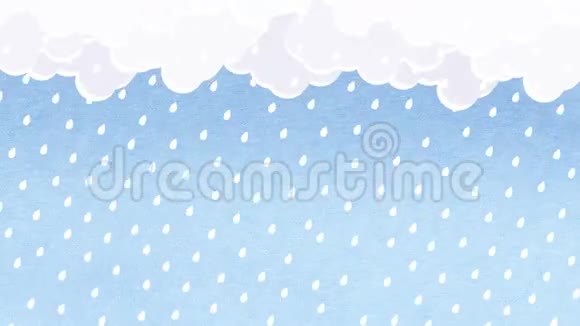 蓝天上的雨天纸样视频的预览图