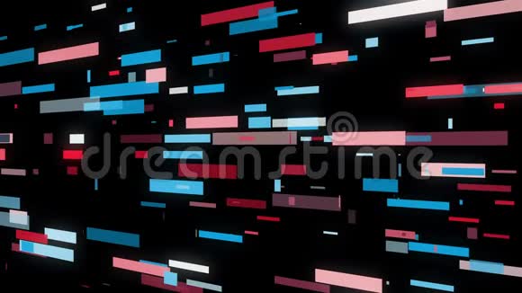 精美抽象几何图案动画彩色线条图案横向移动的抽象动画视频的预览图
